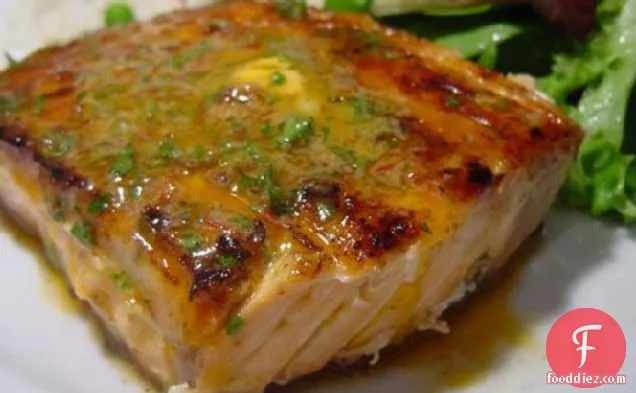 Grilled Salmon With Chipotle-Herb Butter