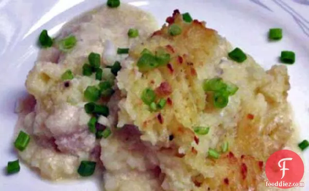 Irish Cod Pie Topped With Mashed Potatoes