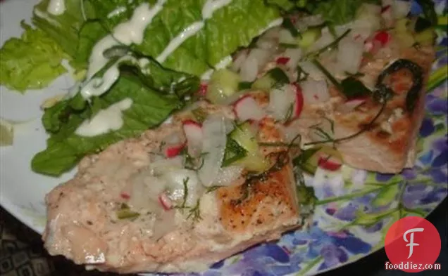 Oven Poached Salmon a La Paige (Rachael Ray)