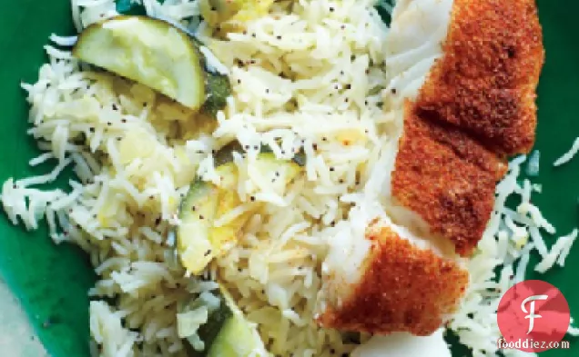 Spice-Rubbed Fish with Lemony Rice