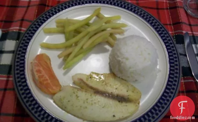 Quick Baked Tilapia With Grapefruit Dill Butter
