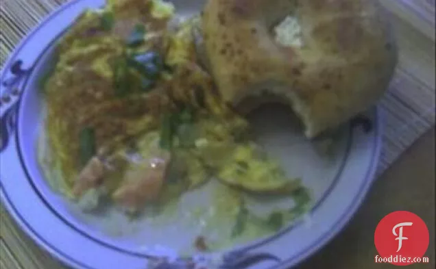 Ari's Eggs and Onions and Salmon and Cream Cheese