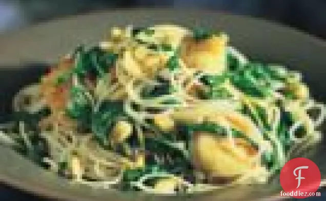 Angel Hair Pasta With Scallops And Arugula