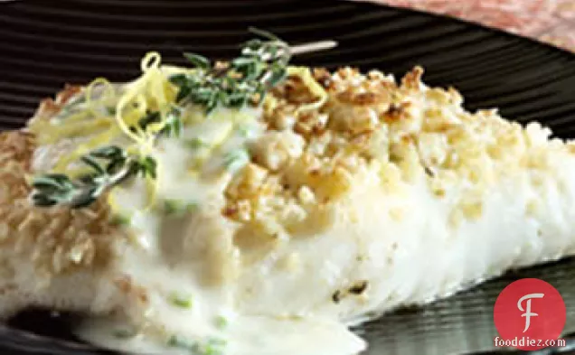 Almond-Crusted Halibut Crystal Symphony