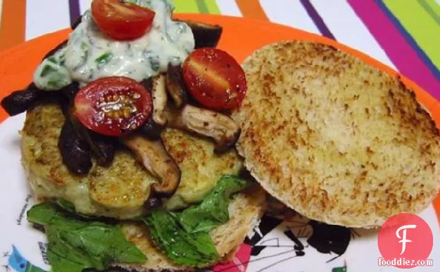 Fish Burgers With a Herb Sauce