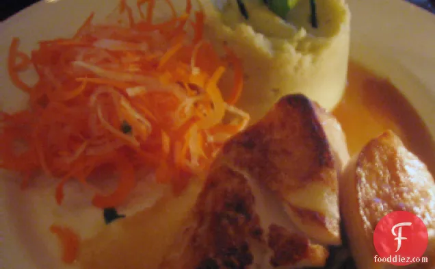 Cod with Miso Glaze and Wasabi Mashed Potatoes
