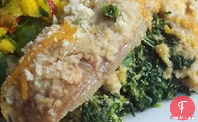 चाची कैरोल की पालक और मछली सेंकना