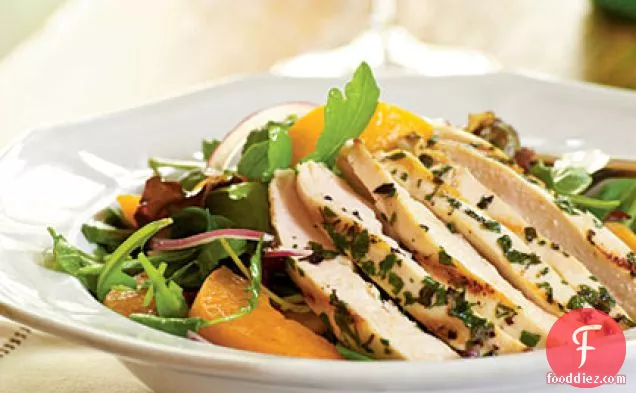 Arugula Salad with Chicken and Apricots