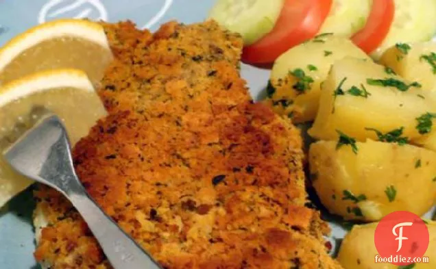 Baked Cod With Crunchy Lemon-Herb Topping