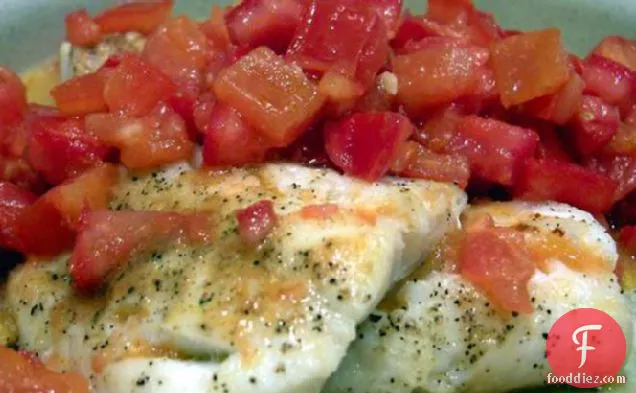 Grilled Cod With Moroccan-spiced Tomato Relish