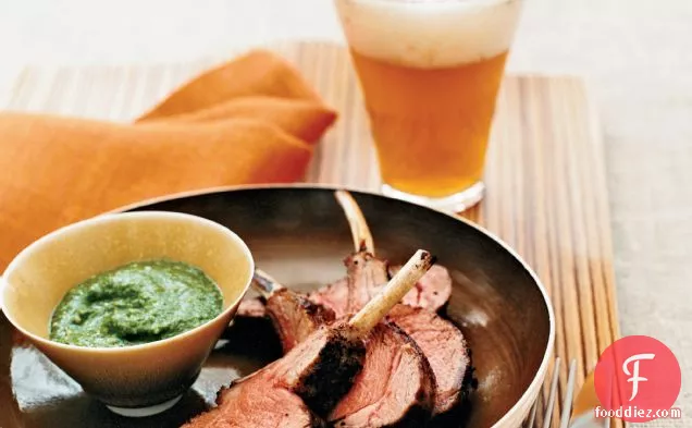 Rack of Lamb with Arugula Pesto