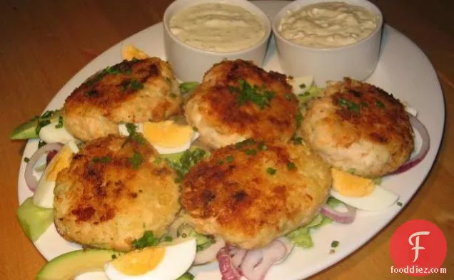 Cod Patties With Two Dipping Sauces