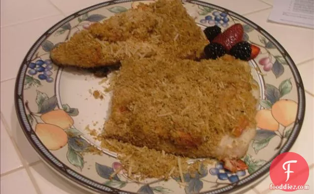 नींबू-जड़ी बूटी क्रस्ट के साथ ग्रील्ड हलिबूट