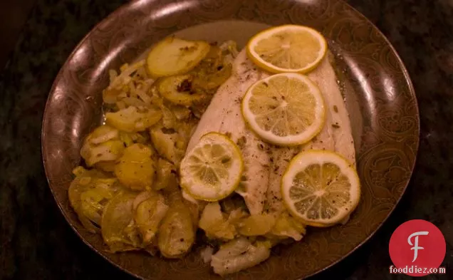 Roasted Halibut With Fennel & Potatoes