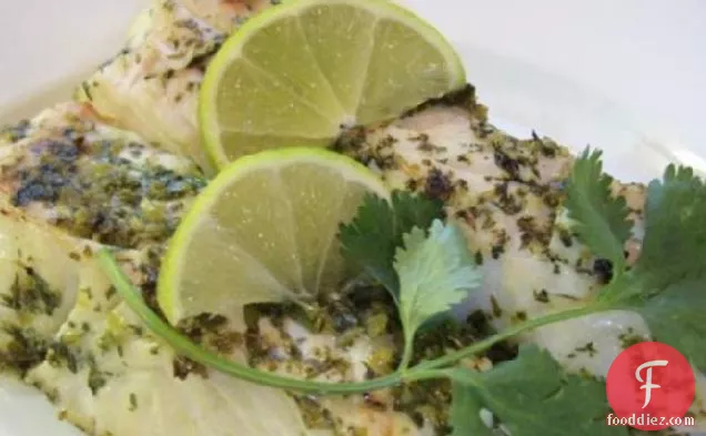 प्रशांत पेस्टो ग्रील्ड हलिबूट