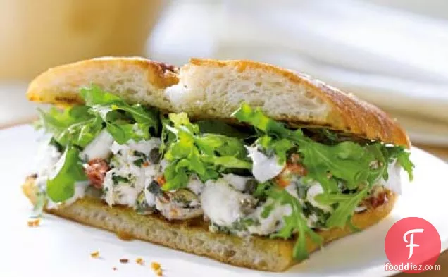 Mediterranean Halibut Sandwiches