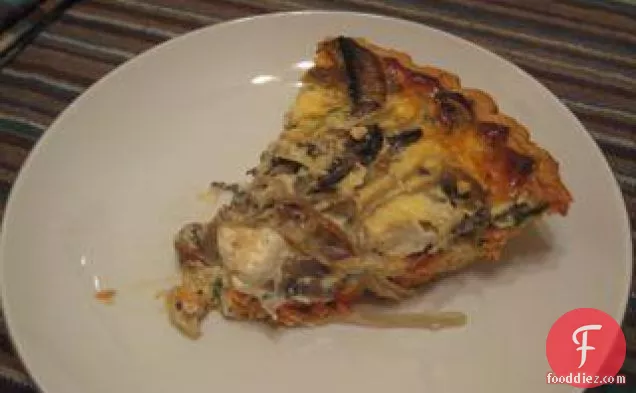 Salmon Mushroom Quiche