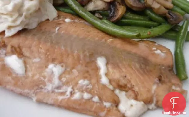 मेपल बाल्समिक शीशे का आवरण के साथ सामन