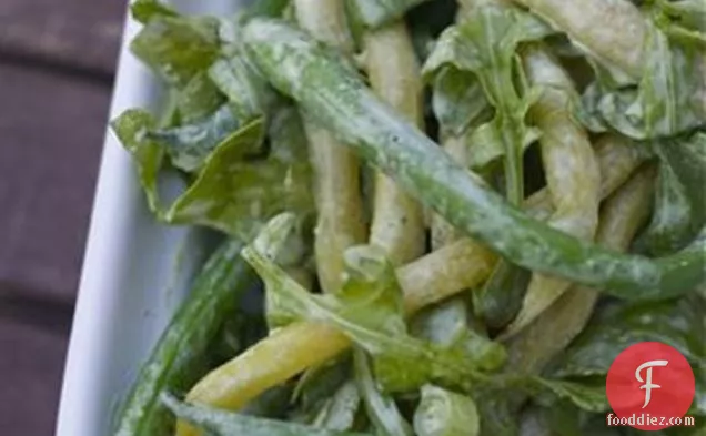 Green & Yellow Bean Salad With Buttermilk-arugula Dressing