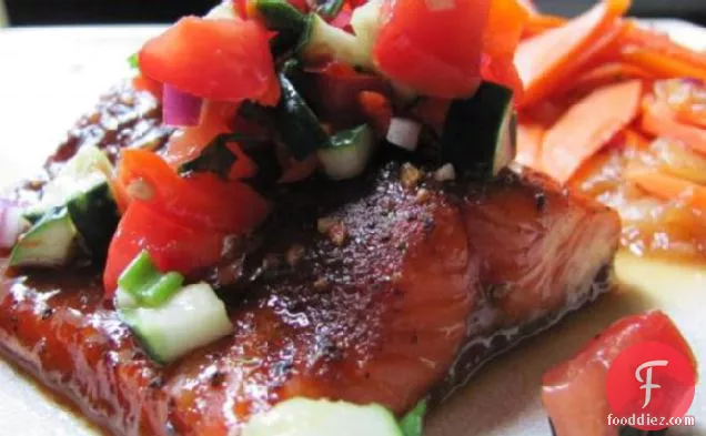 Savory Summer Salmon and Refreshing Relish Recipe