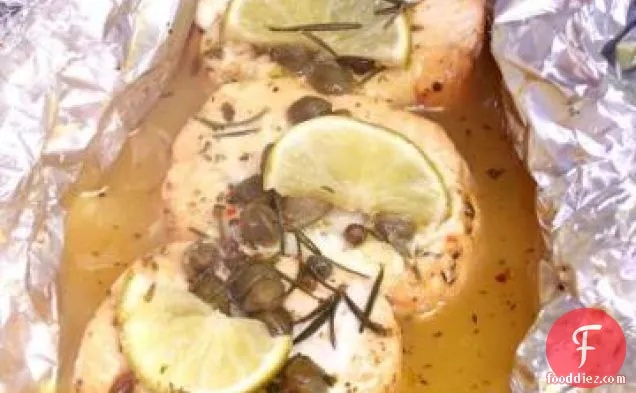 Salmon With Lemon Capers and Rosemary