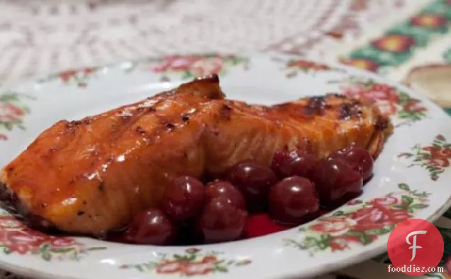 Maple Cherry Glazed Salmon