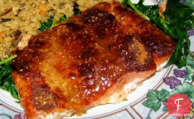 Smoked Paprika Roasted Salmon With Wilted Spinach