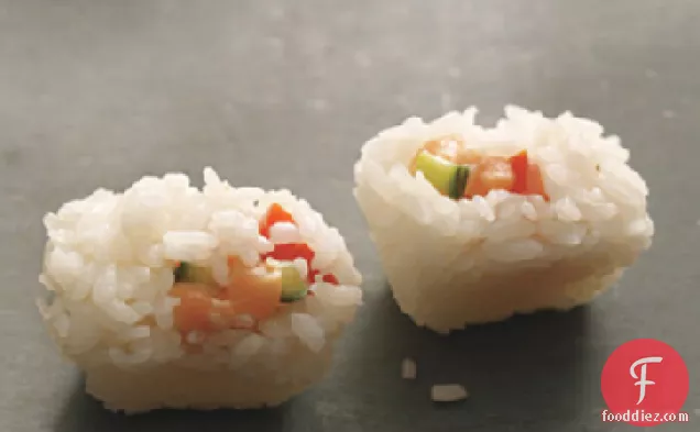 Ice-Tray Sushi Blocks