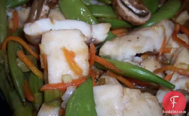 Micro-Steamed Hoisin Fish and Vegetables