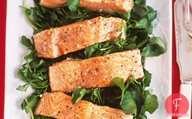 Slow-Roasted Salmon with Green Sauce