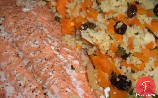 Baked Salmon With Couscous Pilaf