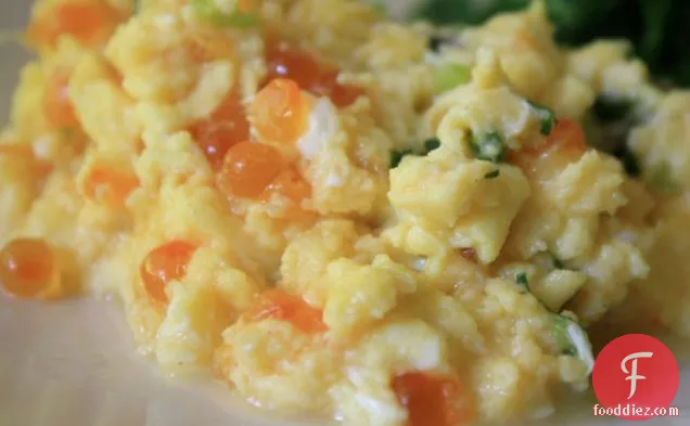 Scrambled Eggs with Salmon Roe