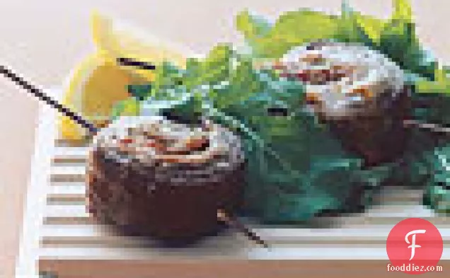 Beef Pinwheels with Arugula Salad
