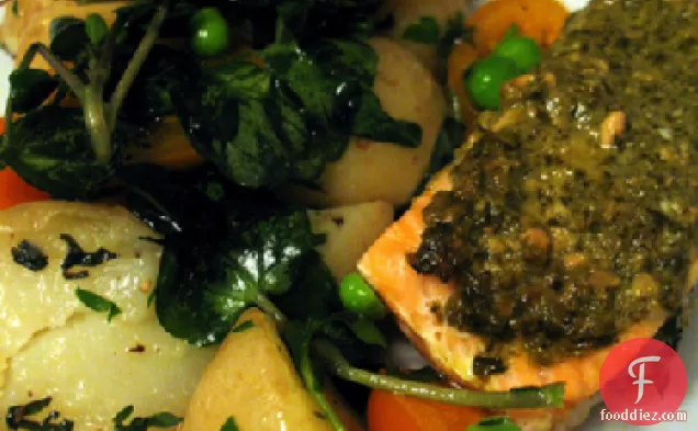 Baked Pesto Salmon