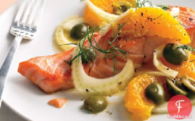 Seared Salmon with Oranges and Fennel