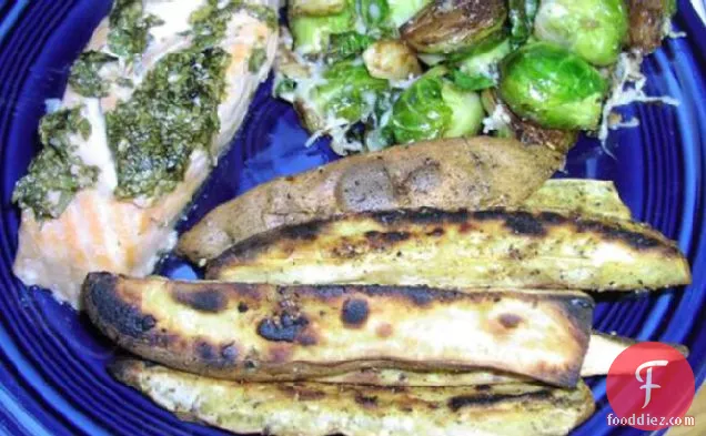 सीताफल और चूने के साथ बेक्ड सामन