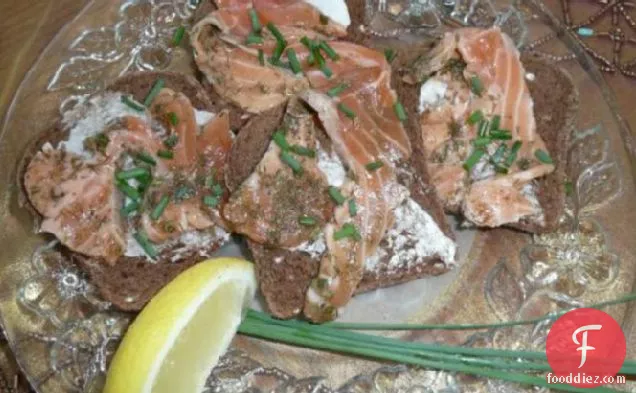 Marinated Scottish Salmon Doused in Scotch Whisky