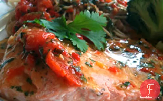 Red Pepper-Salmon Pasta