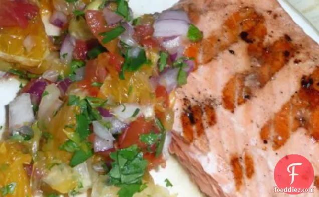 Grilled Salmon With Tangy Citrus Salsa
