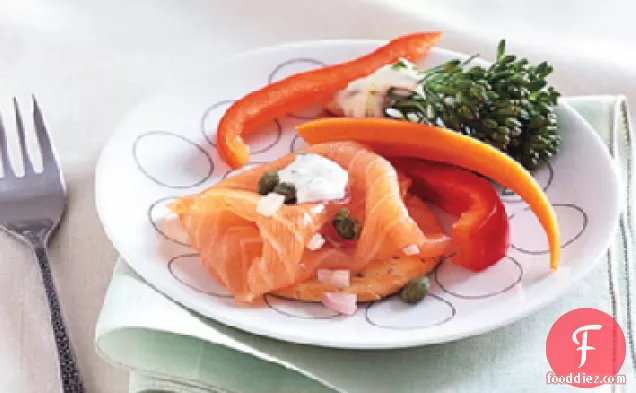 Smoked Salmon Platter with Dill Sour Cream
