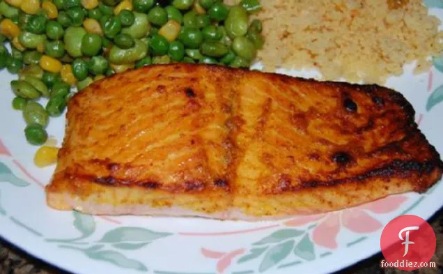 Spiced Salmon With Mustard Sauce