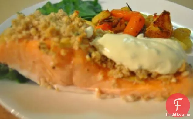 Mustard Crusted Salmon (For the Toaster Oven)