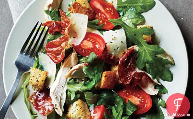 Chicken and Prosciutto Salad with Arugula and Asiago