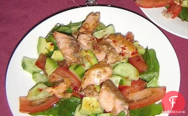 Atlantic Salmon Salad W Coriander & Chilli