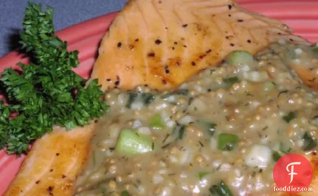 Salmon With Maple and Mustard Seed Sauce