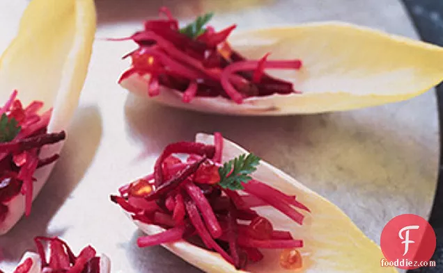 Endive Boats with Marinated Vegetables
