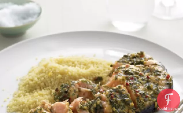 Marinated Salmon Steaks with Couscous