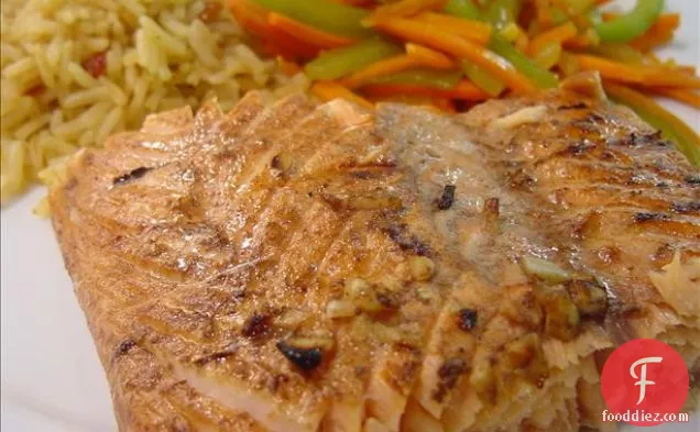 Grilled Lemon-Soy Salmon