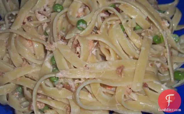 15 Minute Shrimp Carbonara Fettuccine