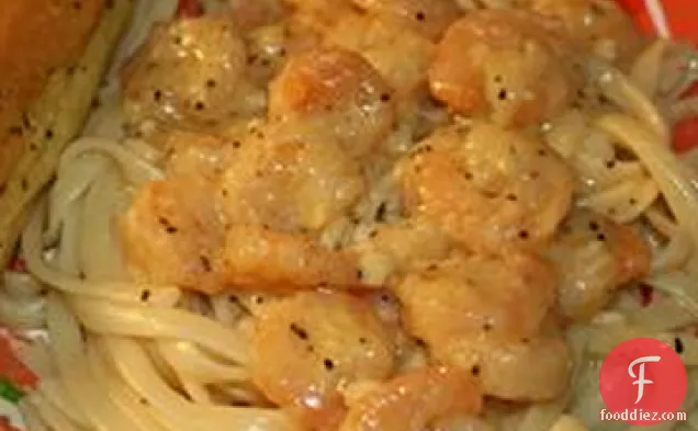 नींबू मिर्च पास्ता समुद्री भोजन